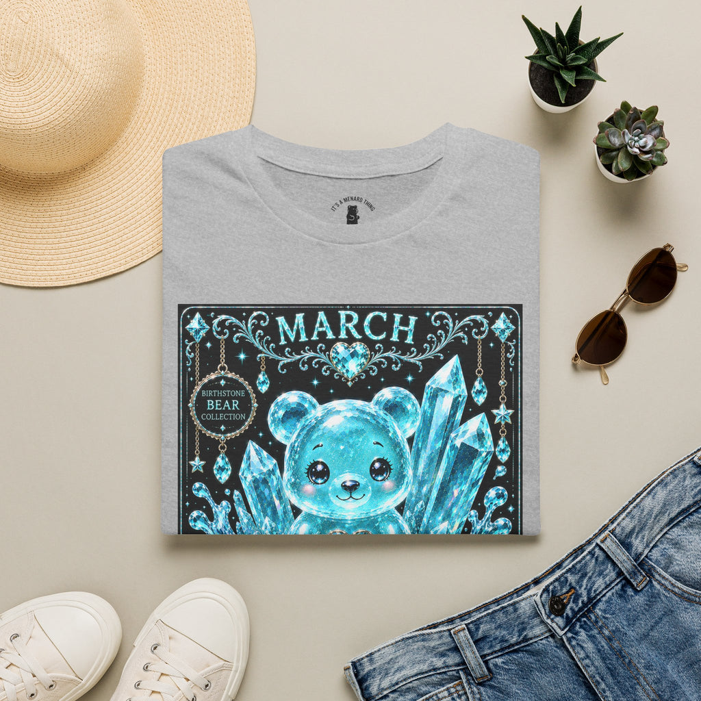 March Aquamarine Birthstone Oozy Bear Friend Special Addition- Graphic Shirt