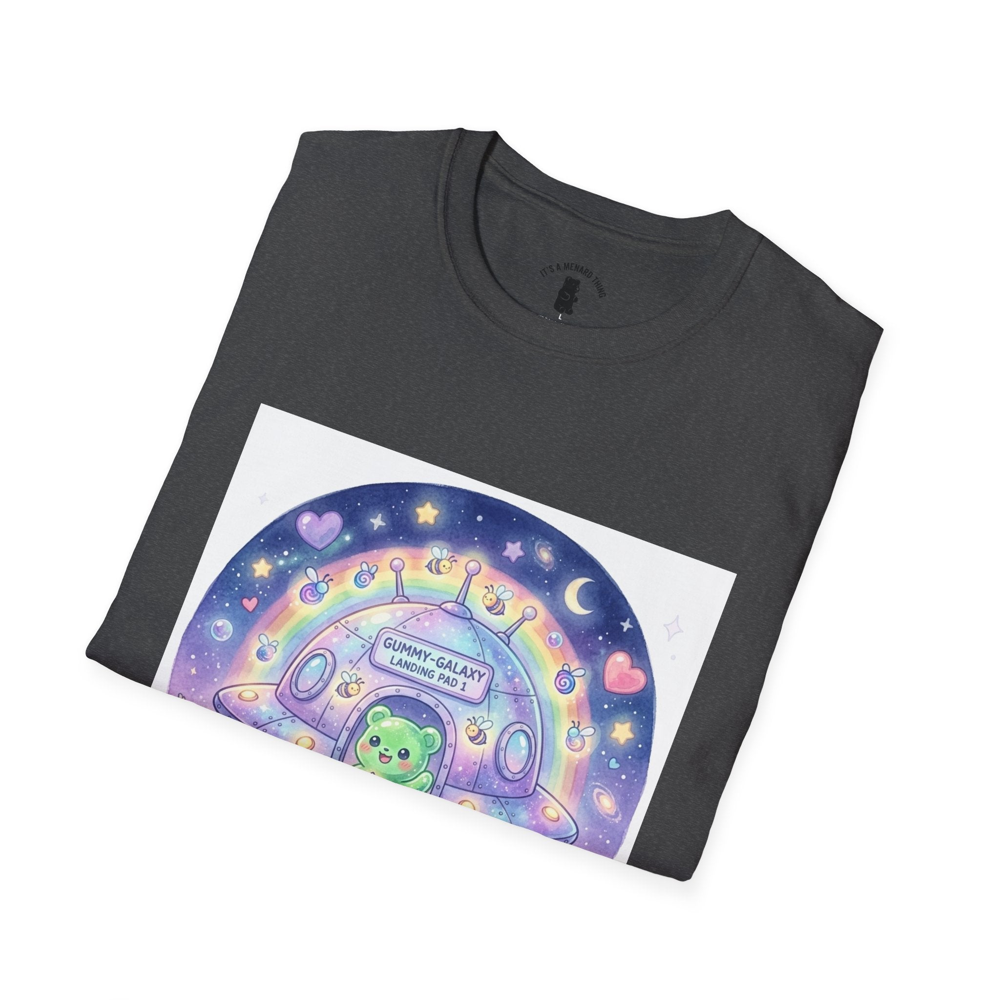 Alien Spaceship, Green Gooey Gummy Space Friend— Kawaii UFO Design