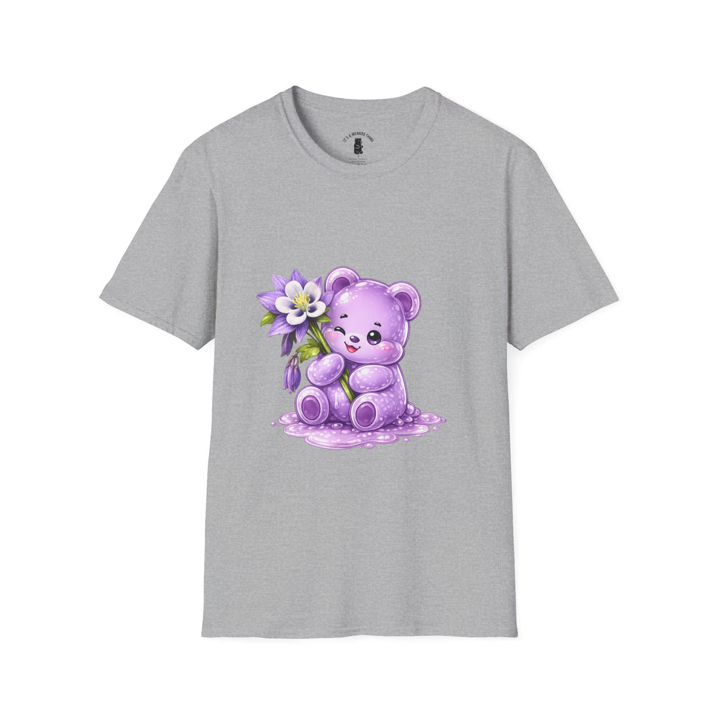 Pretty Purple Flower, Special Oozy Bear Gummy- Graphic Shirt