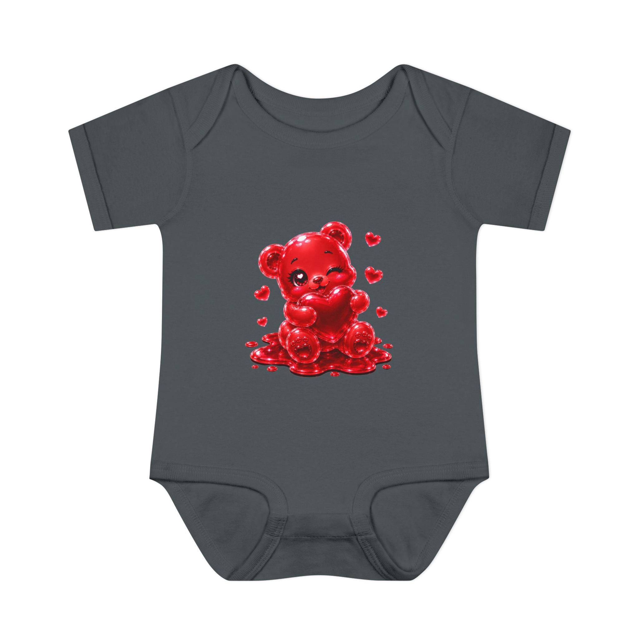 Special Red Heart Oozy Bear Baby Gummy Cutie Addition- Graphic Onesie