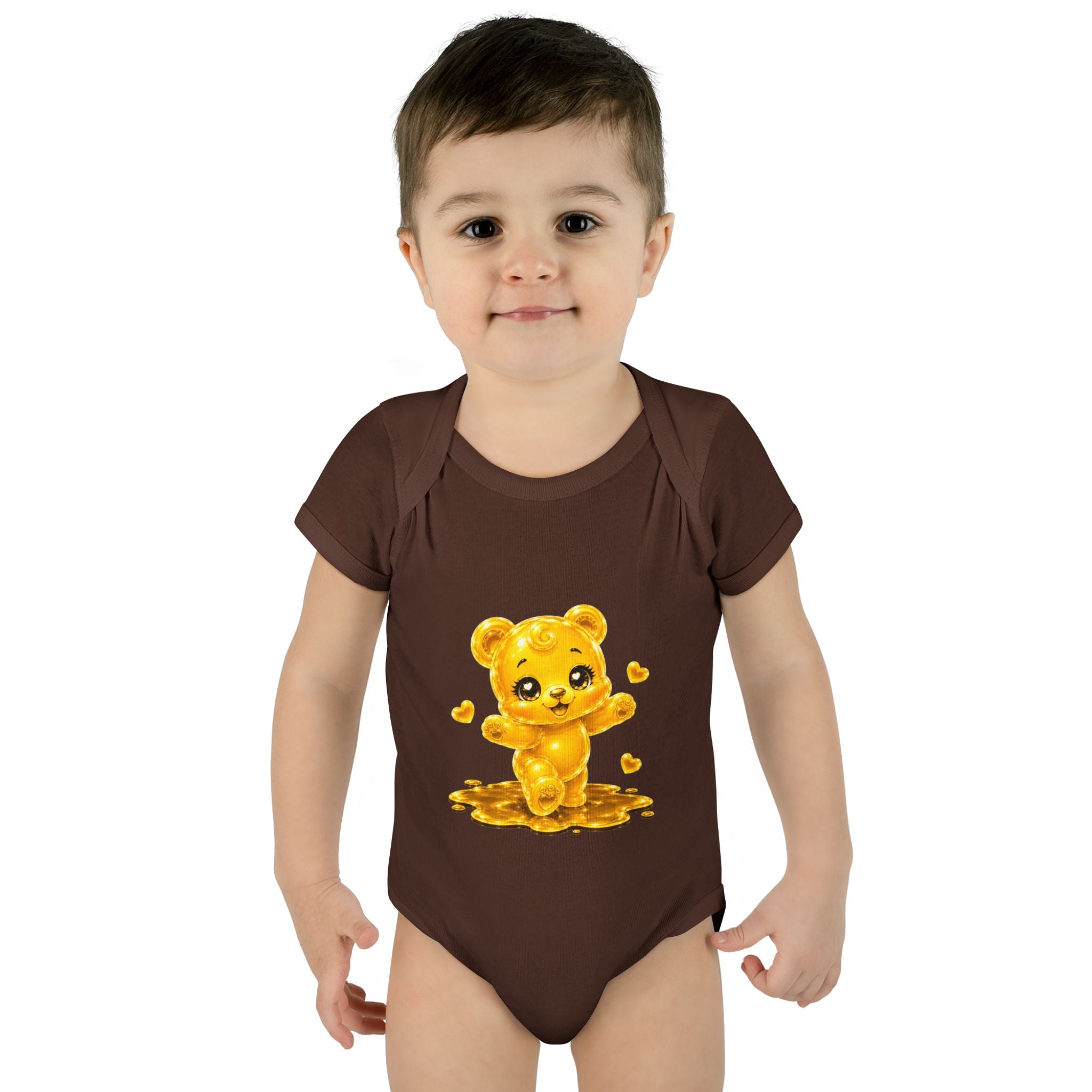 Baby Golden Oozy Gummy Bears First Steps, Cutie Addition- Graphic Onesie