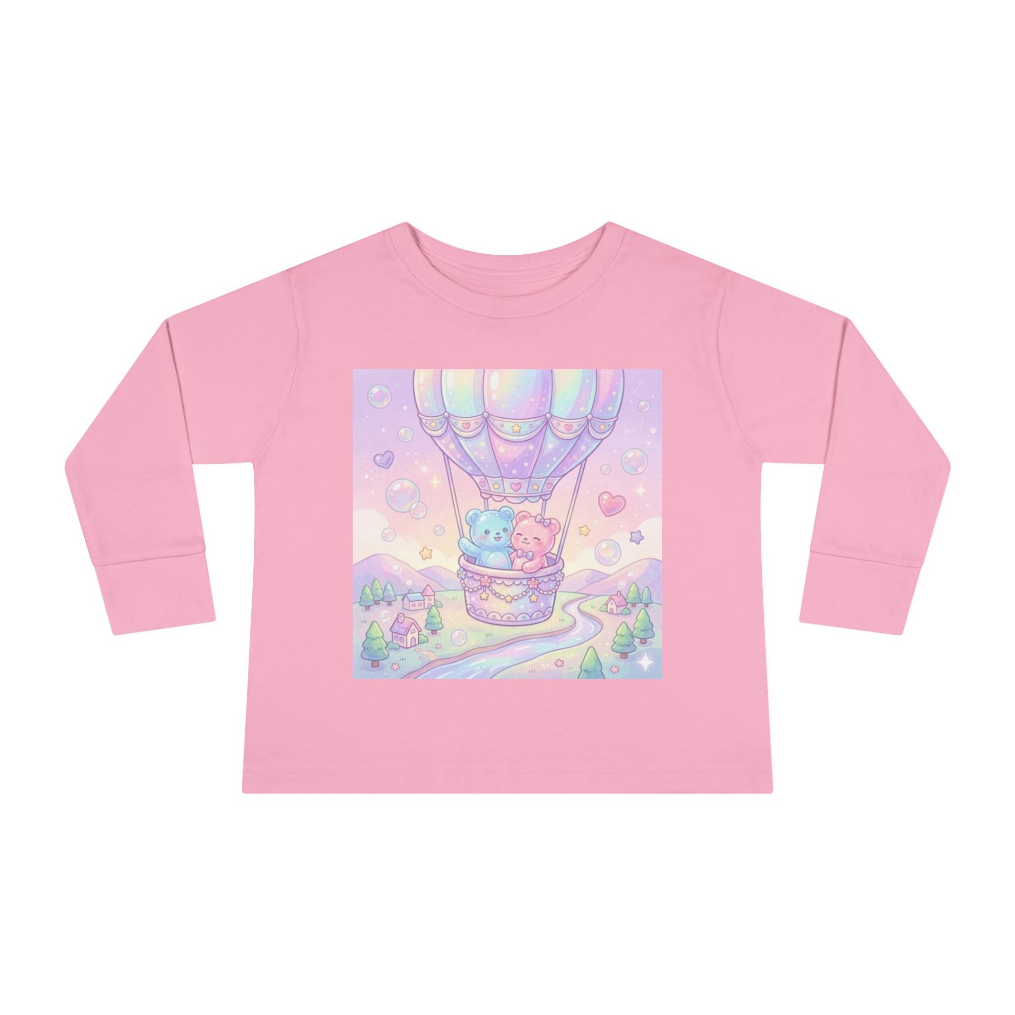 Hot Air Balloon Adventure, Oozy Bear Gummy Friends- Graphic Long Sleeve Shirt