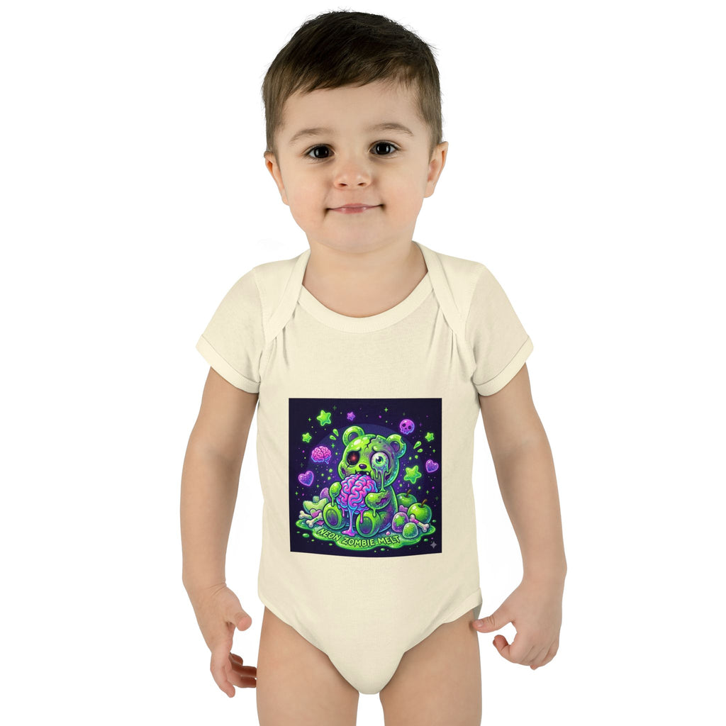Baby Bodysuit — Neon Zombie Halloween Gooey Gummy Bear