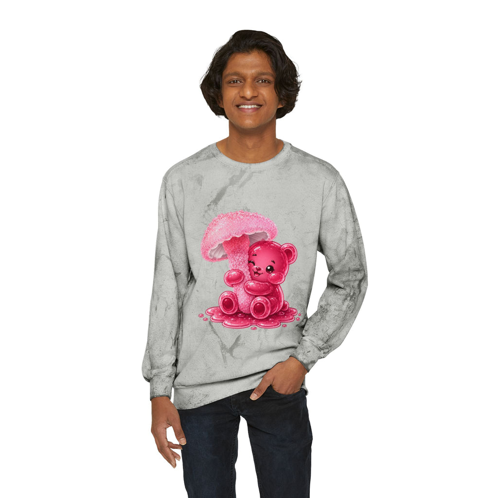 Ultra Pretty Pink Mushroom, Gooey Gummy Bear— Kawaii Graphic Sweatshirt