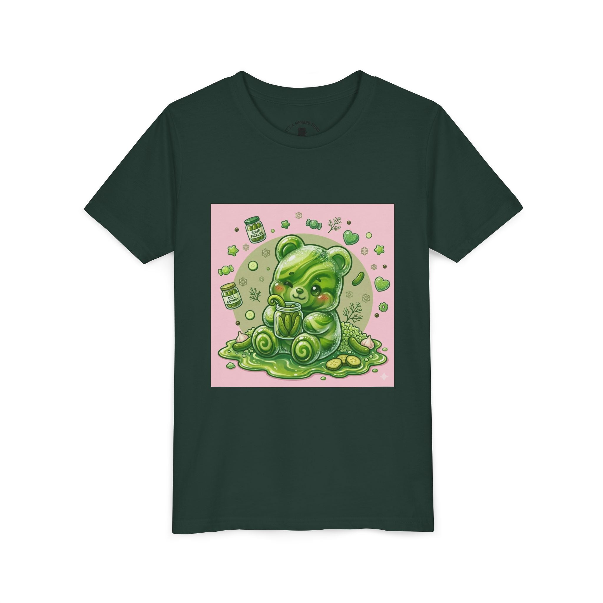 Tart Dilly Green Pickle Gooey Gummy- Graphic Youth T-Shirt