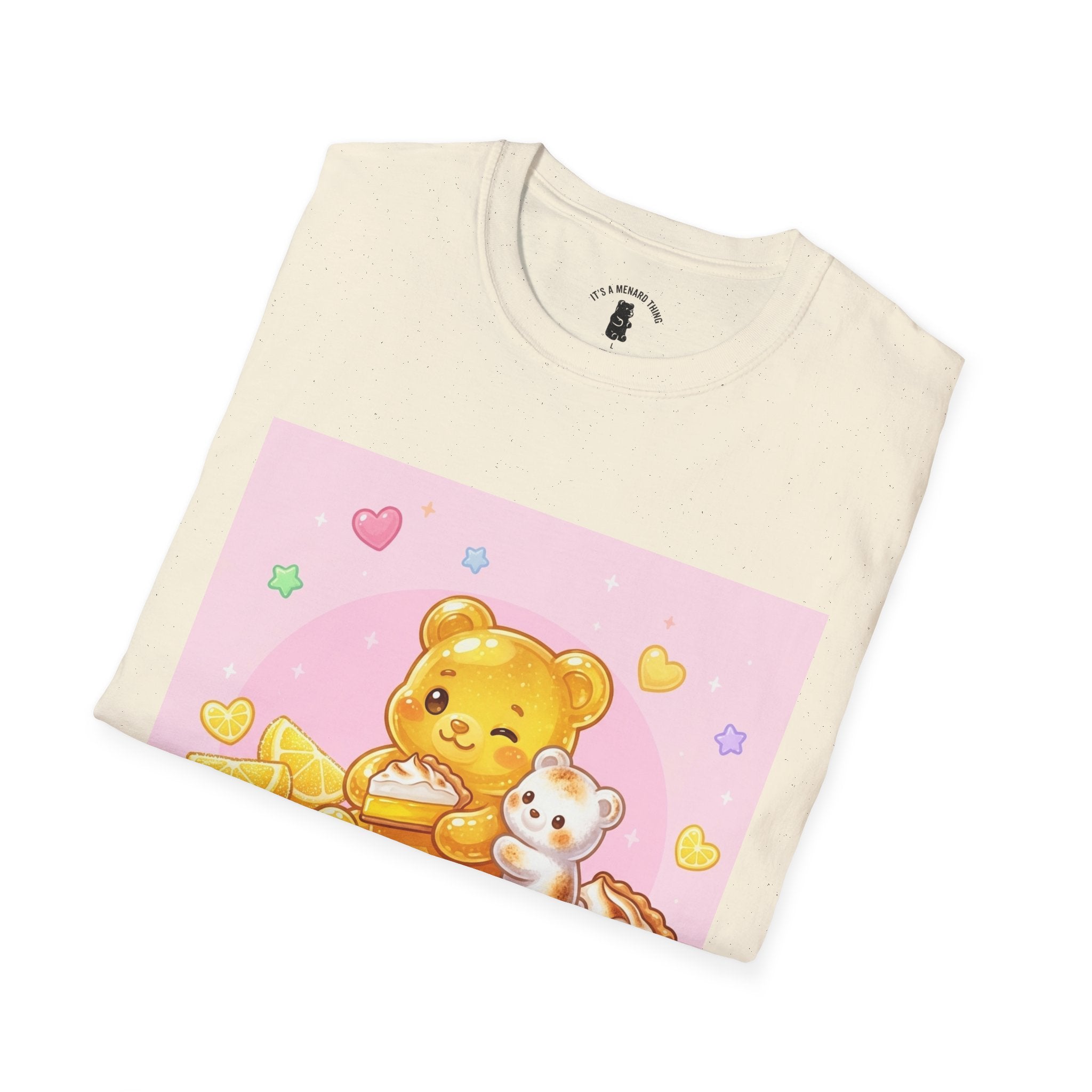 Lemon Margarine Pie & Whipped Cream Gooey Gummy Bear — Kawaii Graphic T-Shirt