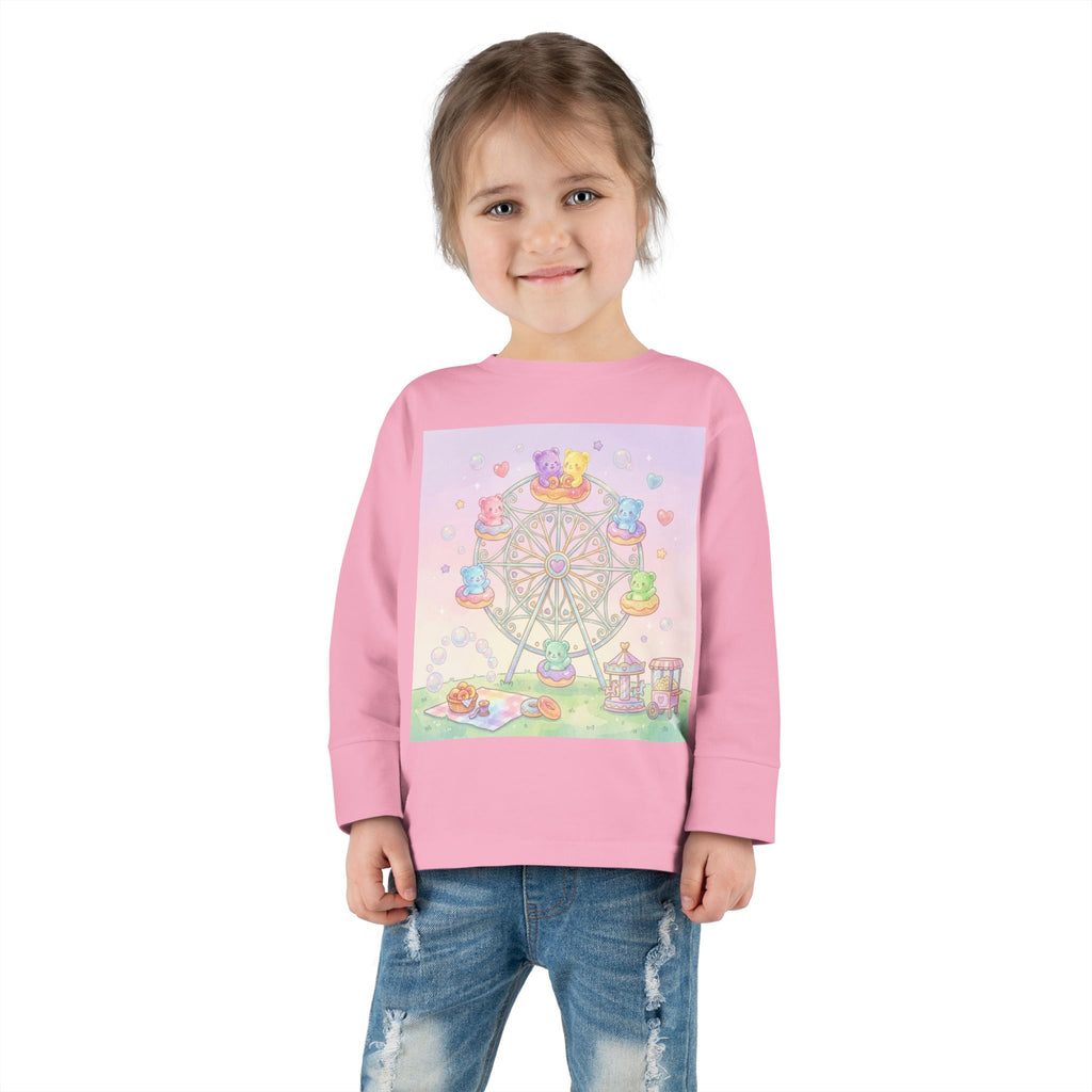 Pastel Carnival Ferris Wheel, Oozy Bear Gummy Friends- Graphic Long Sleeve Shirt