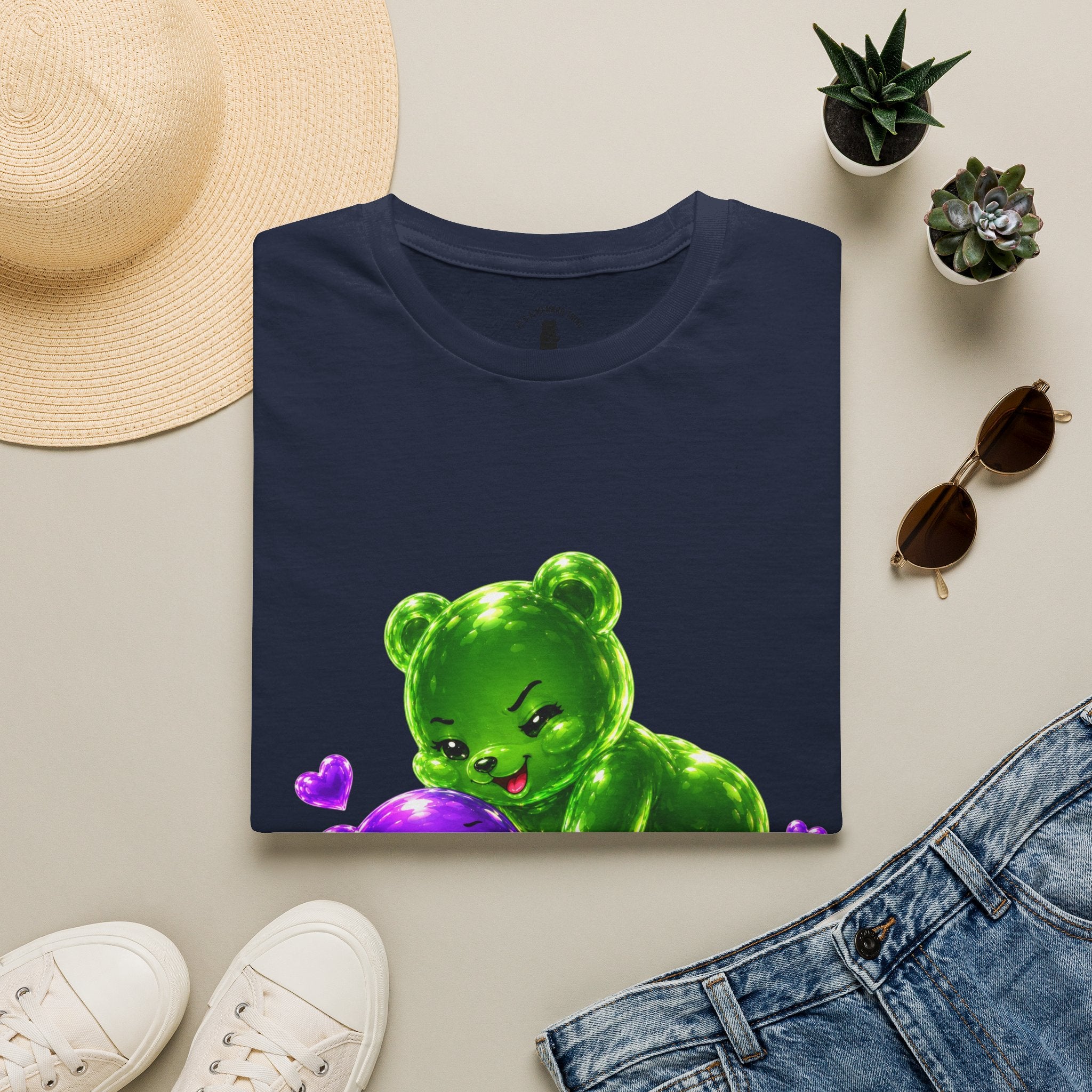 Wrestling Around, Special Neon Addition Oozy Bear Gummy Couple- Graphic Shirt (Adults Only)