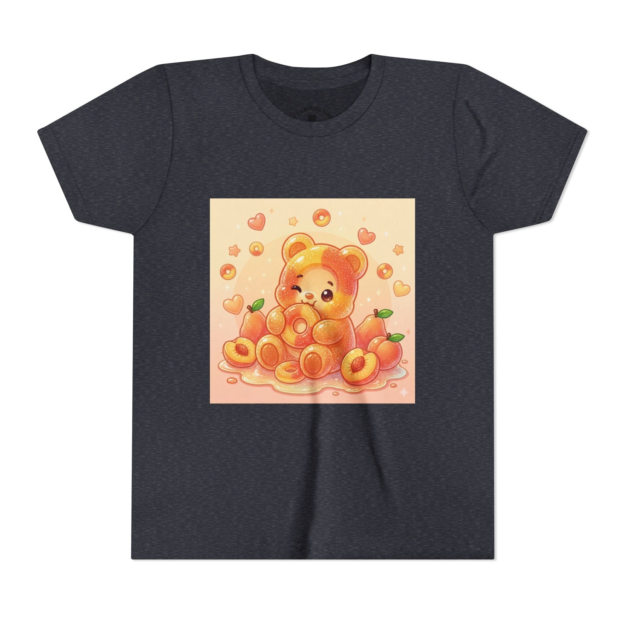Peach Ring Gooey Gummy Bear Kids Short Sleeve Shirt