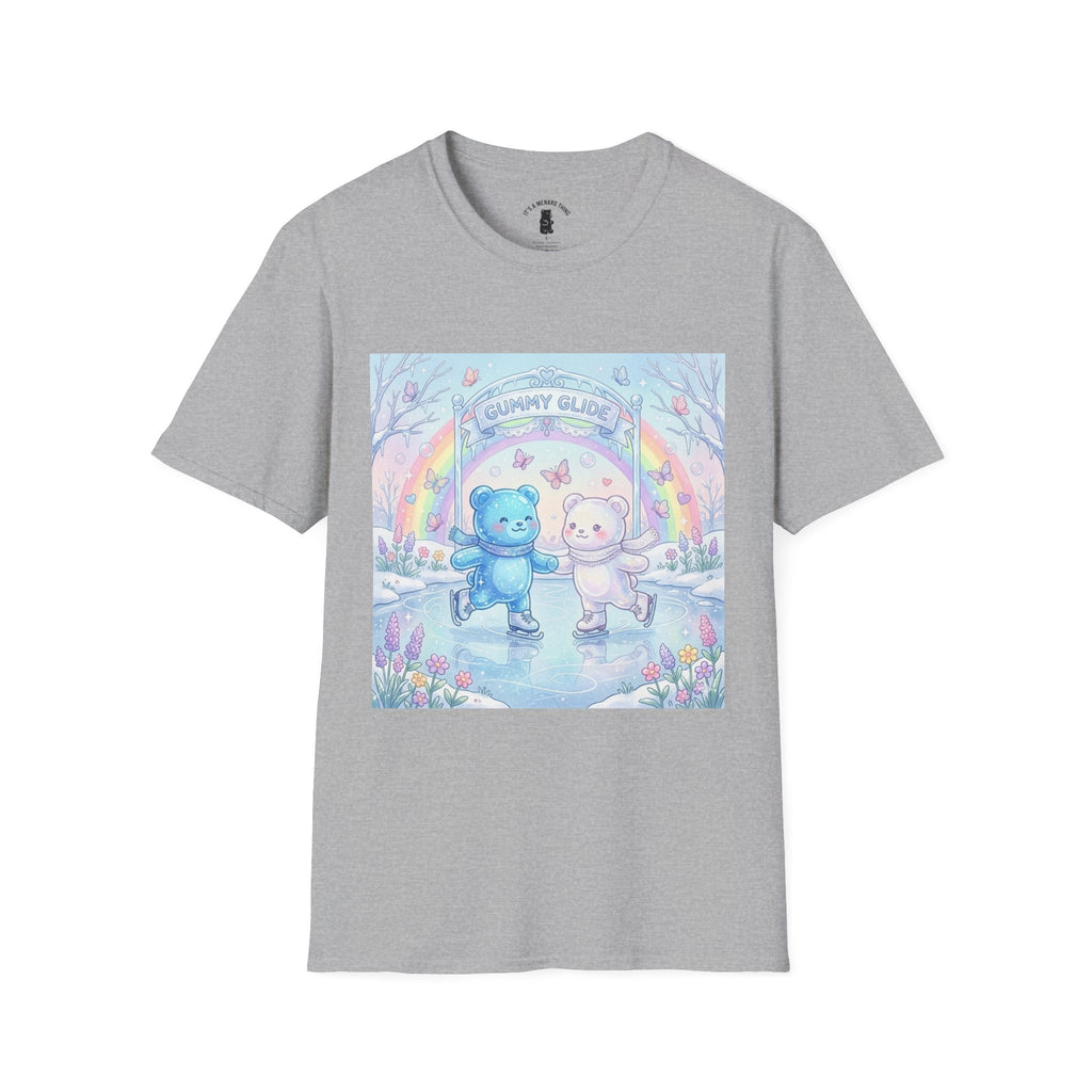 Ice Skating Romantic Adventure, Dou Gooey Gummy Bears— Kawaii Graphic T-Shirt