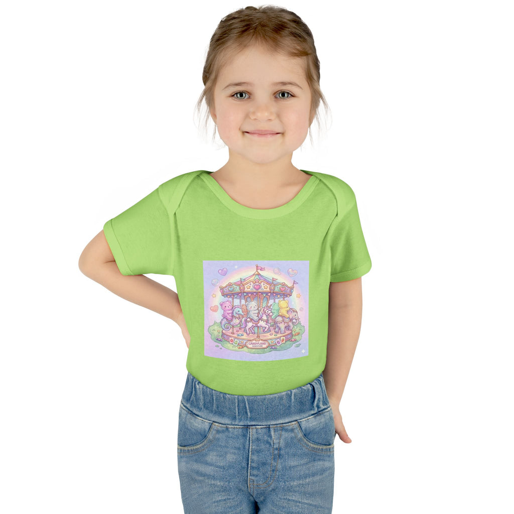 Gooey Gummies Carousel: Pastel Baby Bodysuit