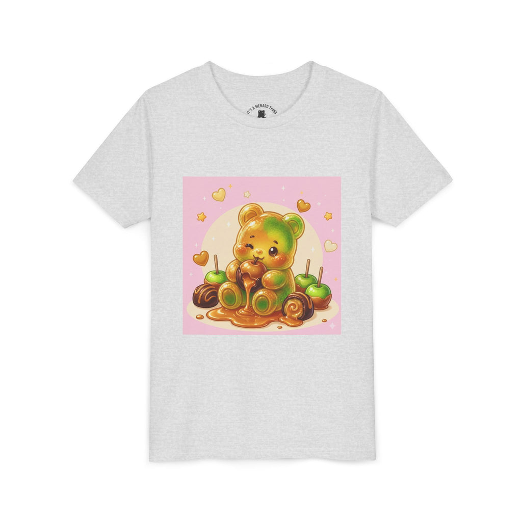Caramel Apple Gooey Gummy Bear Graphic Kids T-Shirt