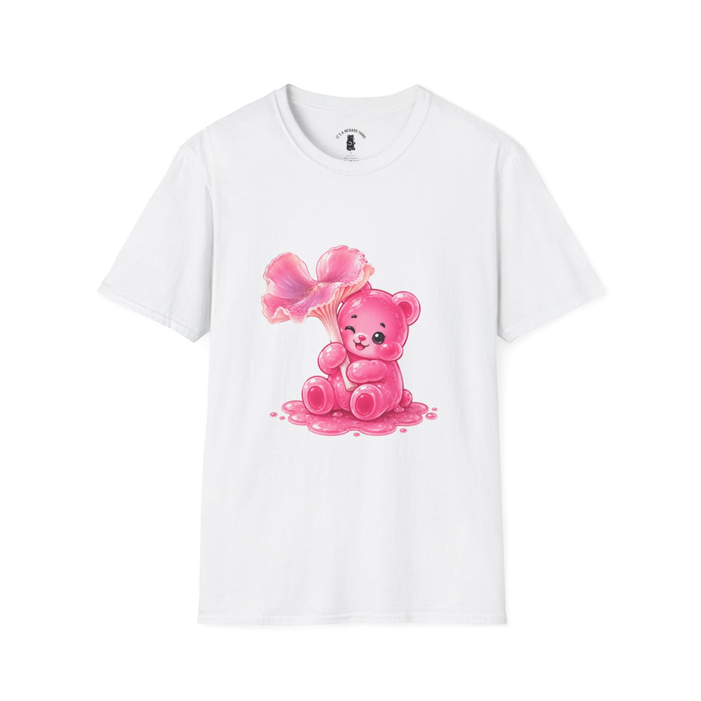 Pink Wax Cap Special Mushroom, Oozy Bear Gummy Friend- Graphic Shirt