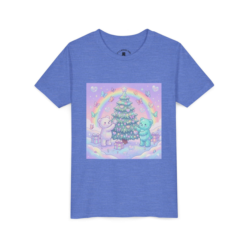 Gooey Gummy Bears Decorating Christmas Tree with Rainbow | Holiday Youth Shirt