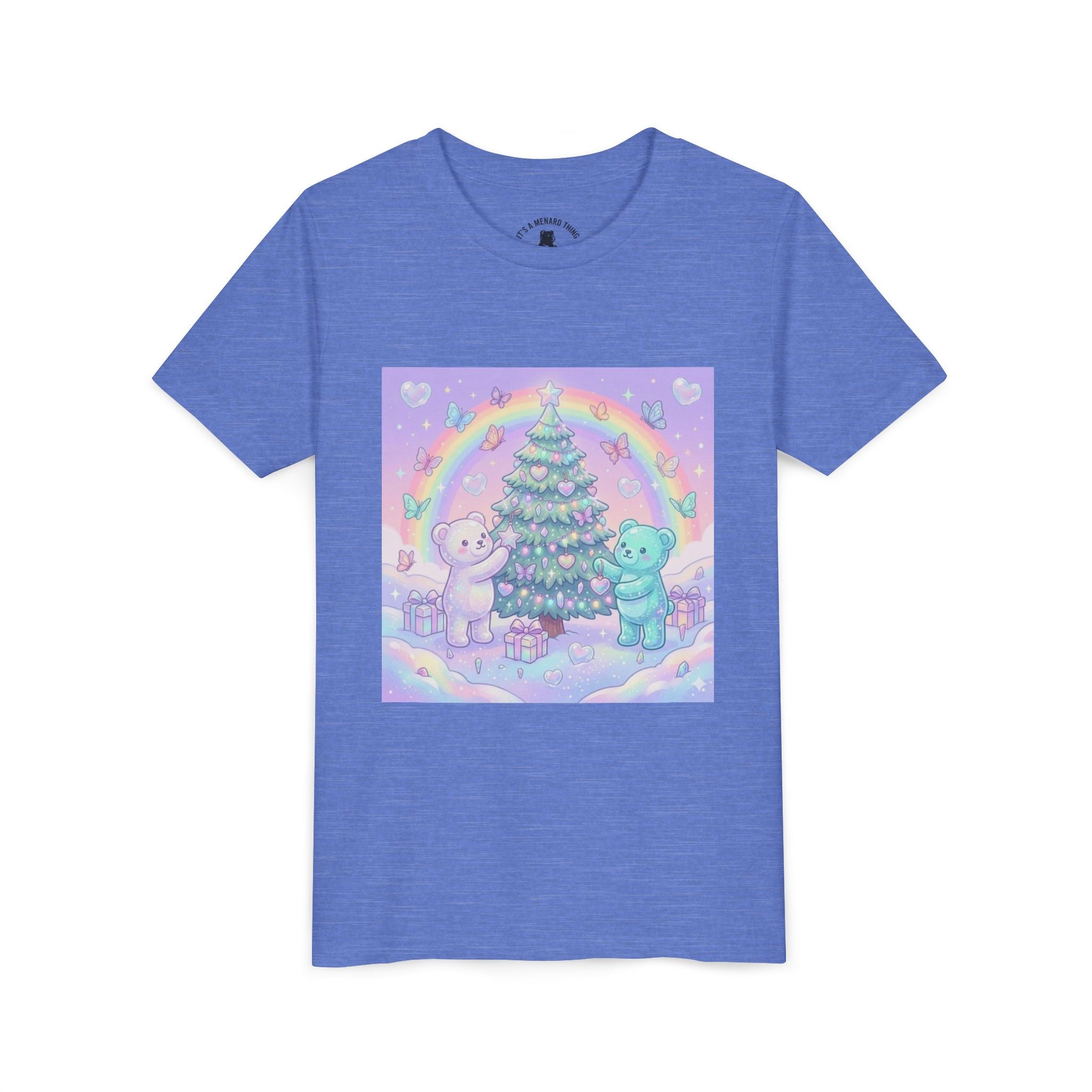 Gooey Gummy Bears Decorating Christmas Tree with Rainbow | Holiday Youth Shirt