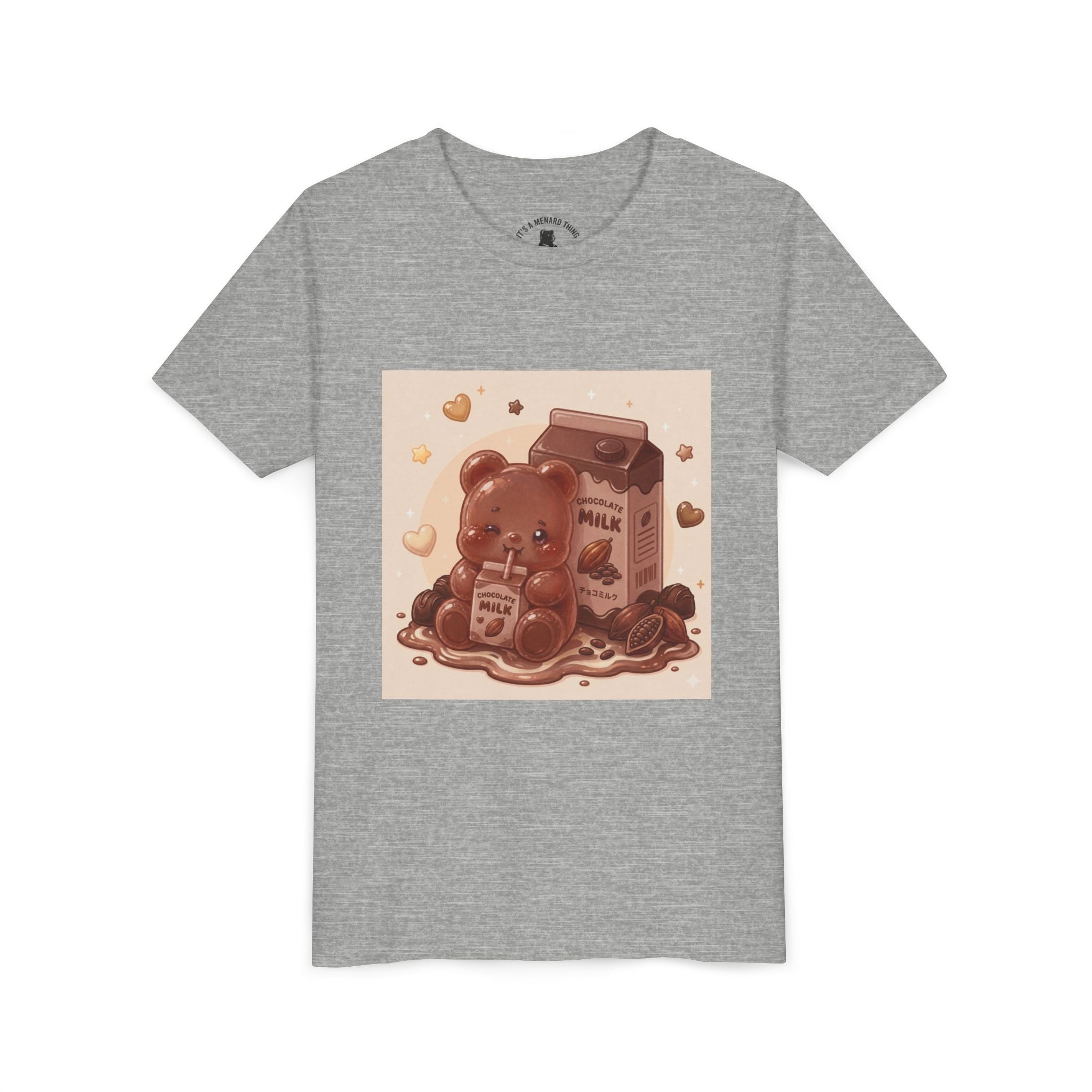 Kids Milk Chocolate Gooey Gummy Bear — Cute Milk Carton Graphic Youth T-Shirt