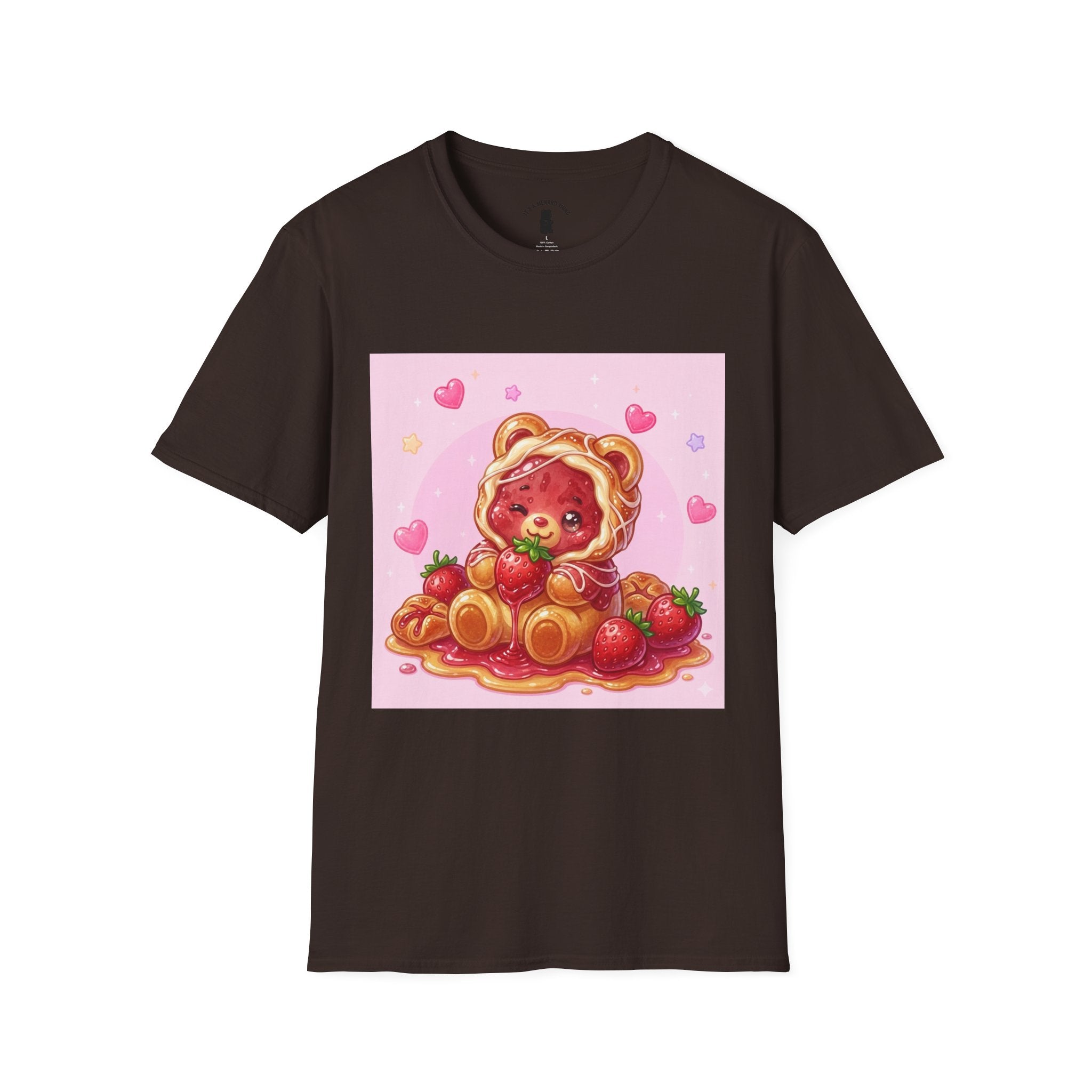 Strawberry Danish Gooey Gummy Bear- Cute Graphic T-Shirt