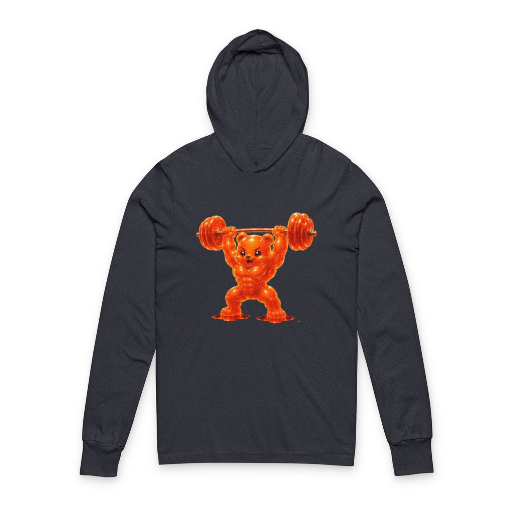 Weightlifting, Orange Oozy Buff Bear Gummy Gym Addition- Workout Sweatshirt