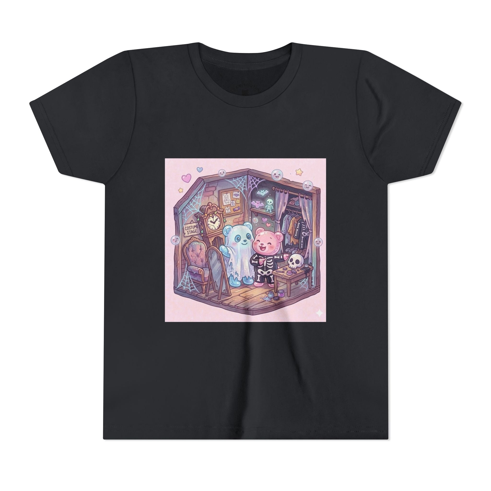 Halloween Haunted Room & Gooey Gummy Friends Illustration