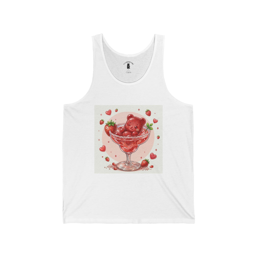 Strawberry Daiquiri Surprise, Red Boozy Gooey Gummy Bear — Kawaii Graphic Tank