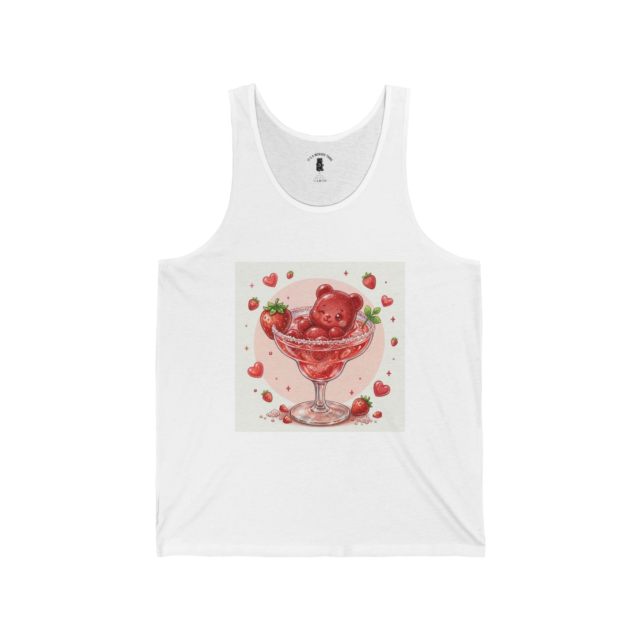 Strawberry Daiquiri Surprise, Red Boozy Gooey Gummy Bear — Kawaii Graphic Tank