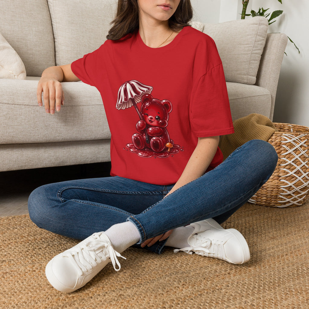 Special Red Stripped Mushroom Umbrella, Oozy Bear Gummy Friend- Graphic Shirt
