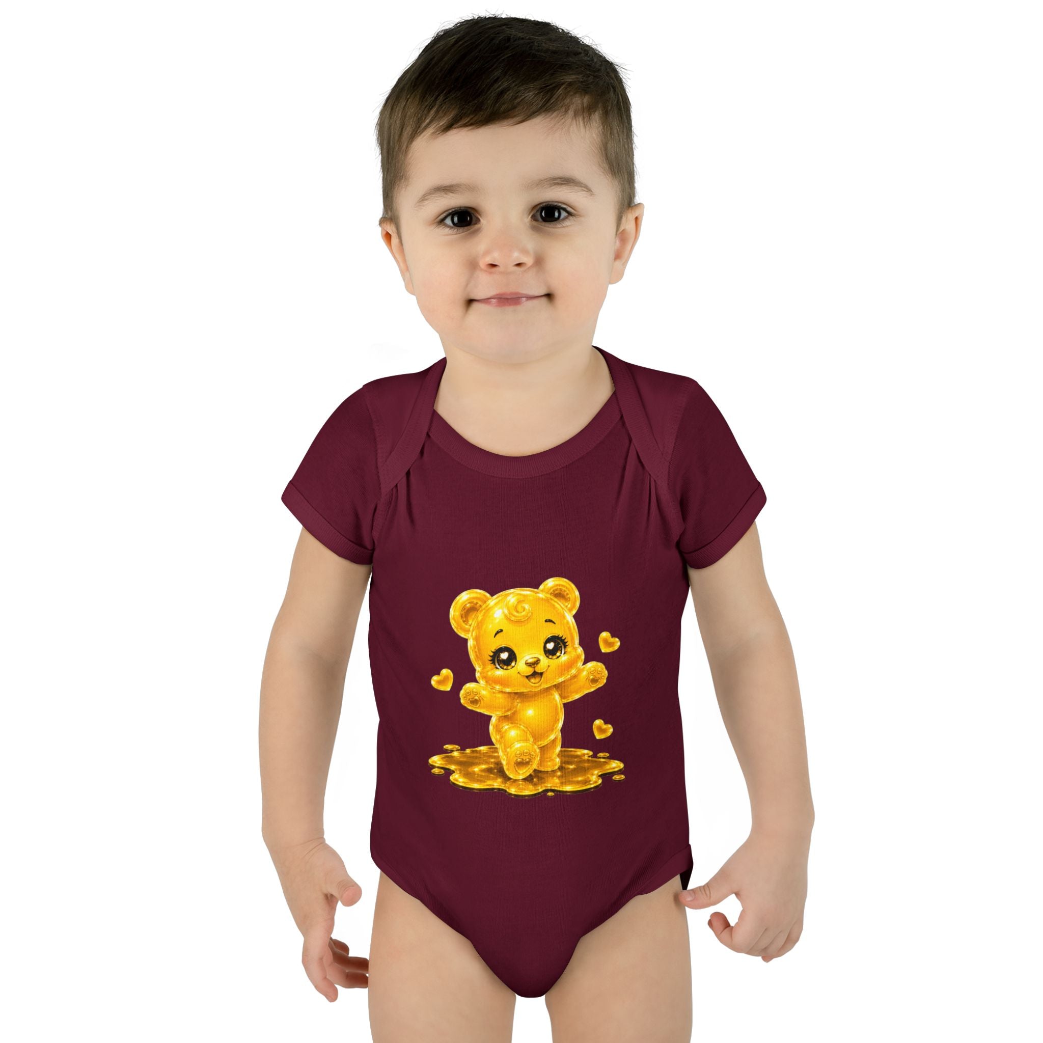 Baby Golden Oozy Gummy Bears First Steps, Cutie Addition- Graphic Onesie