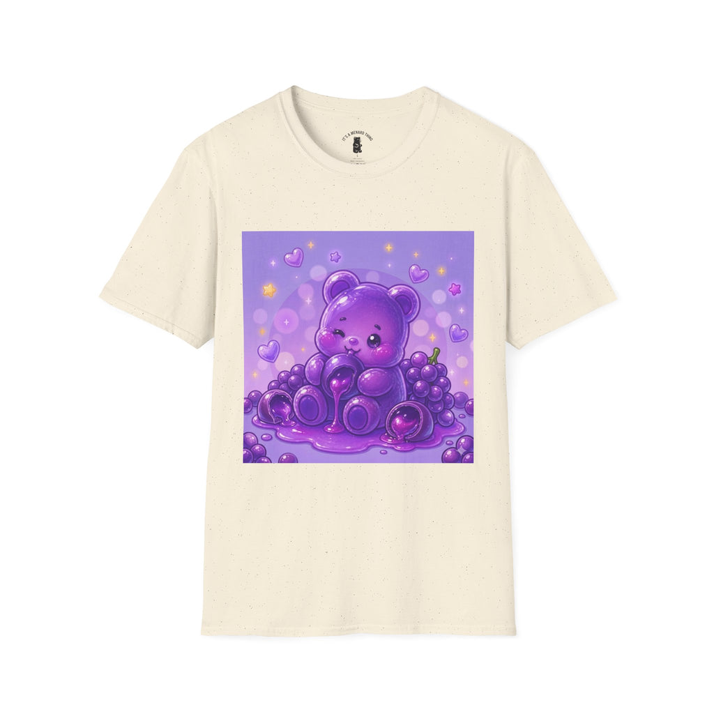 Gooey Purple Grape Gummy Bear  – Kawaii Teddy Graphic Tee