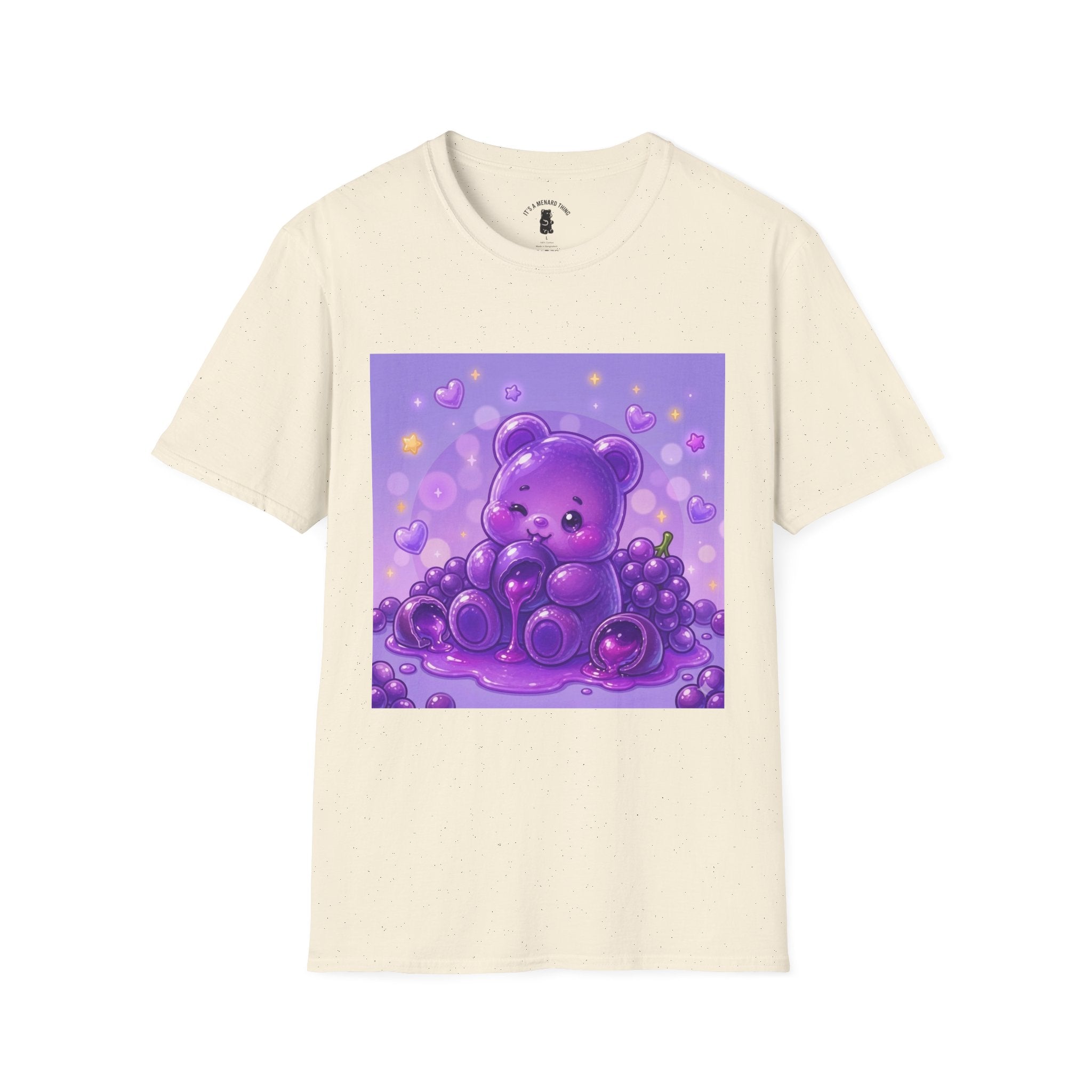 Gooey Purple Grape Gummy Bear  – Kawaii Teddy Graphic Tee