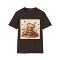 Coffee hot Latte with Chocolate Donuts Gooey Gummy Bear — Cute Dessert Graphic Tee