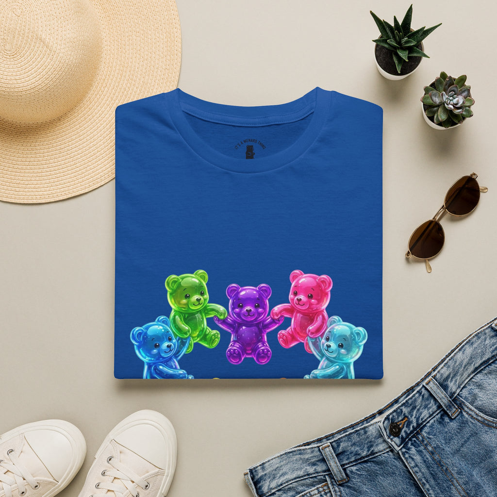 Holding Hands Into Heart Oozy Bear Gummy Friends- Graphic Shirt