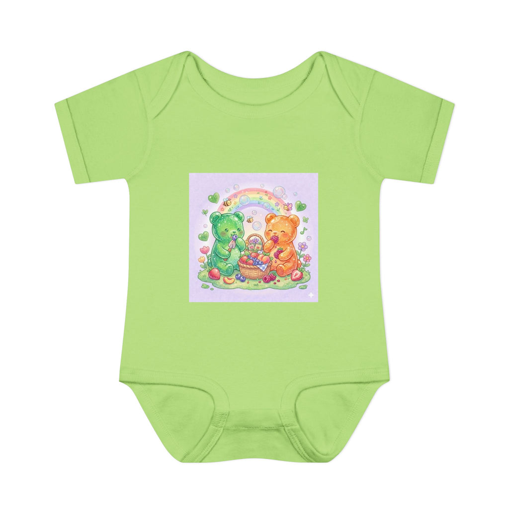Fruit Garden Eating Gooey Gummy Bears Infant Bodysuit — Baby Shower Gift