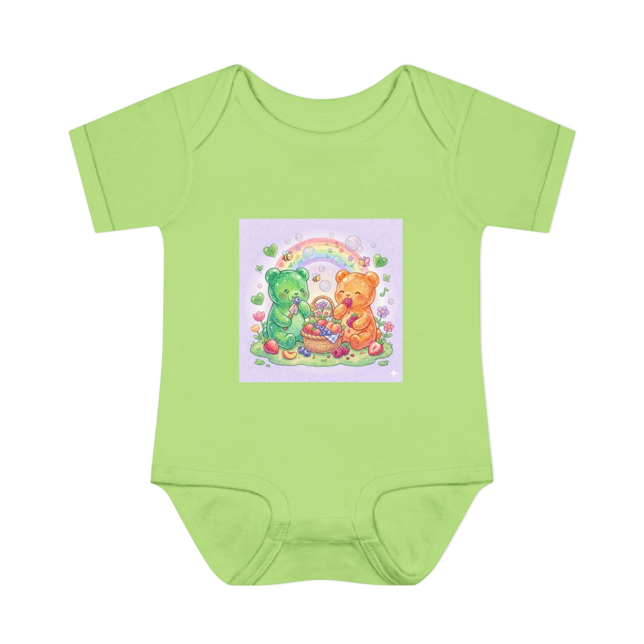 Fruit Garden Eating Gooey Gummy Bears Infant Bodysuit — Baby Shower Gift