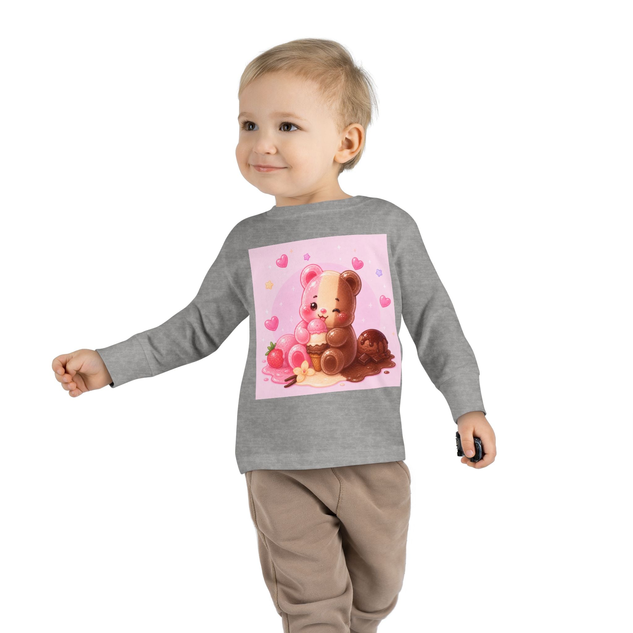 Neapolitan Ice Cream Special, Oozy Bear Gummy Friend- Kids Long Sleeve Shirt