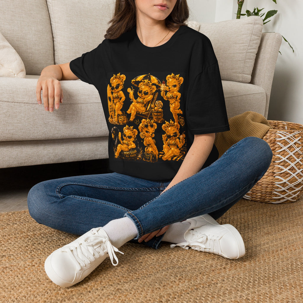 Vintage Style Oozy Bear Beach Babe Pin Up- Adult Graphic Shirt (18+)
