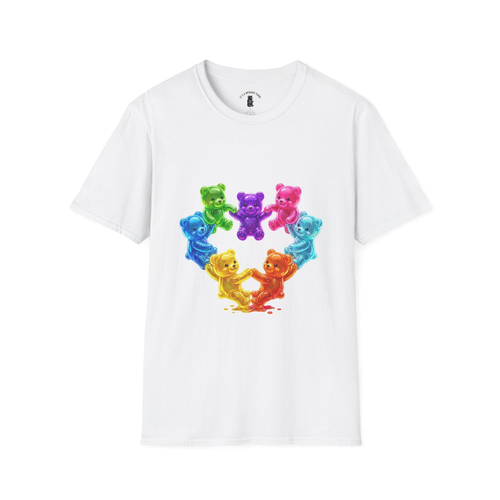 Holding Hands Into Heart Oozy Bear Gummy Friends- Graphic Shirt