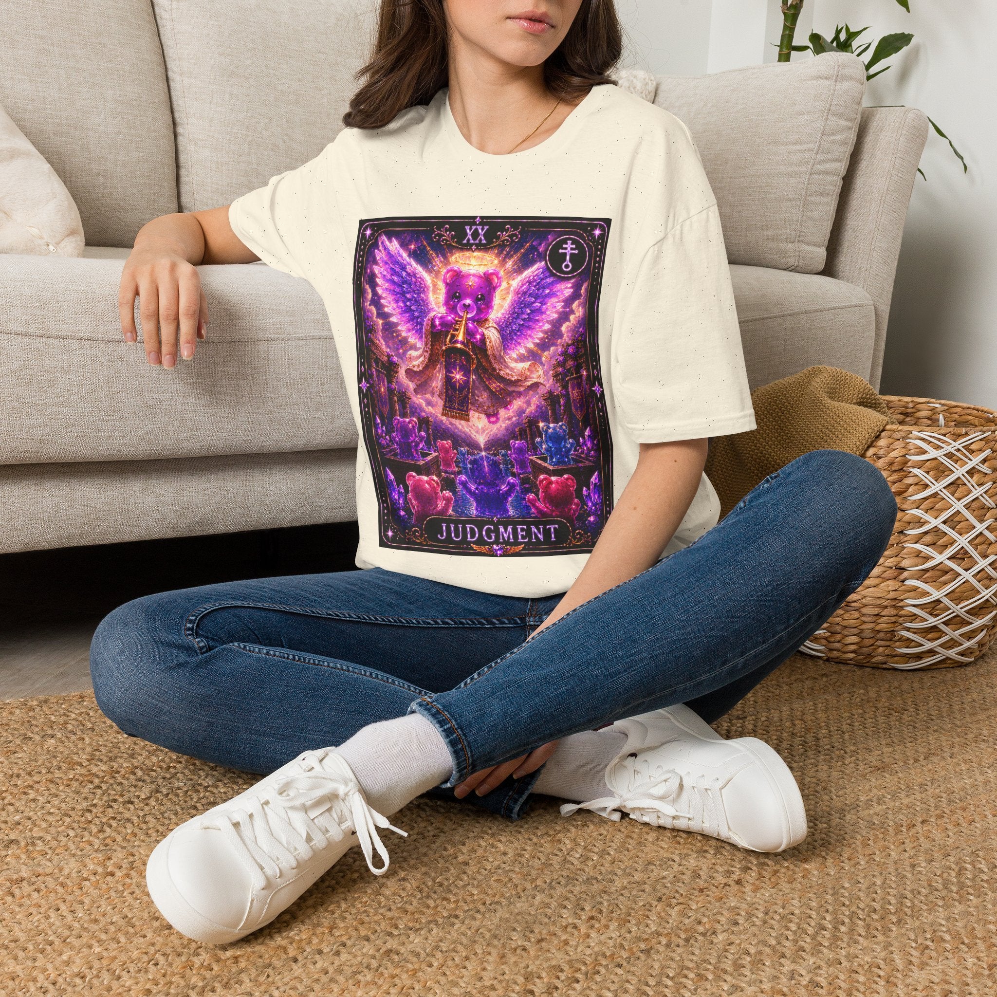 Judgment Tarot Mystic Purple Angel Oozy Bear Gummy Special Addition- Graphic Shirt