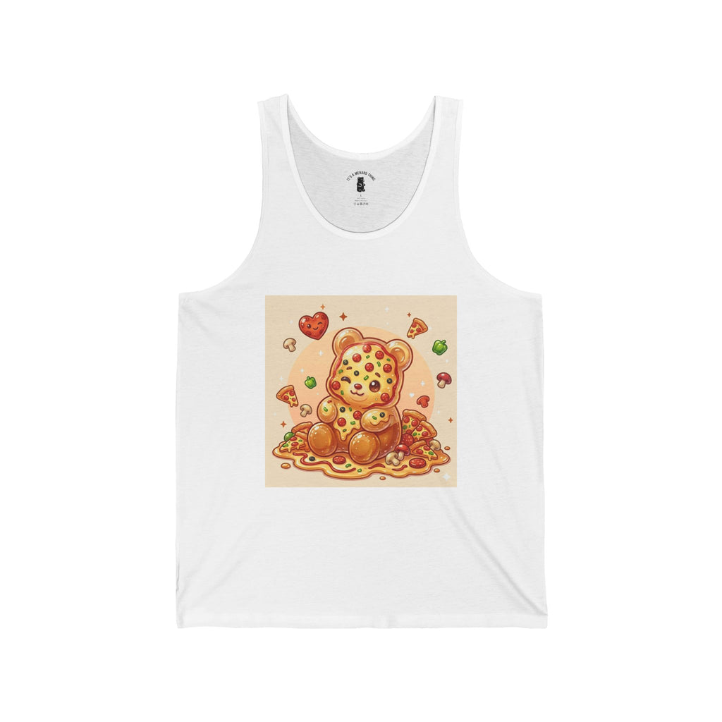 Surprise! Special Pizza, Melty Gooey Gummy Bear — Kawaii Graphic Tank Top