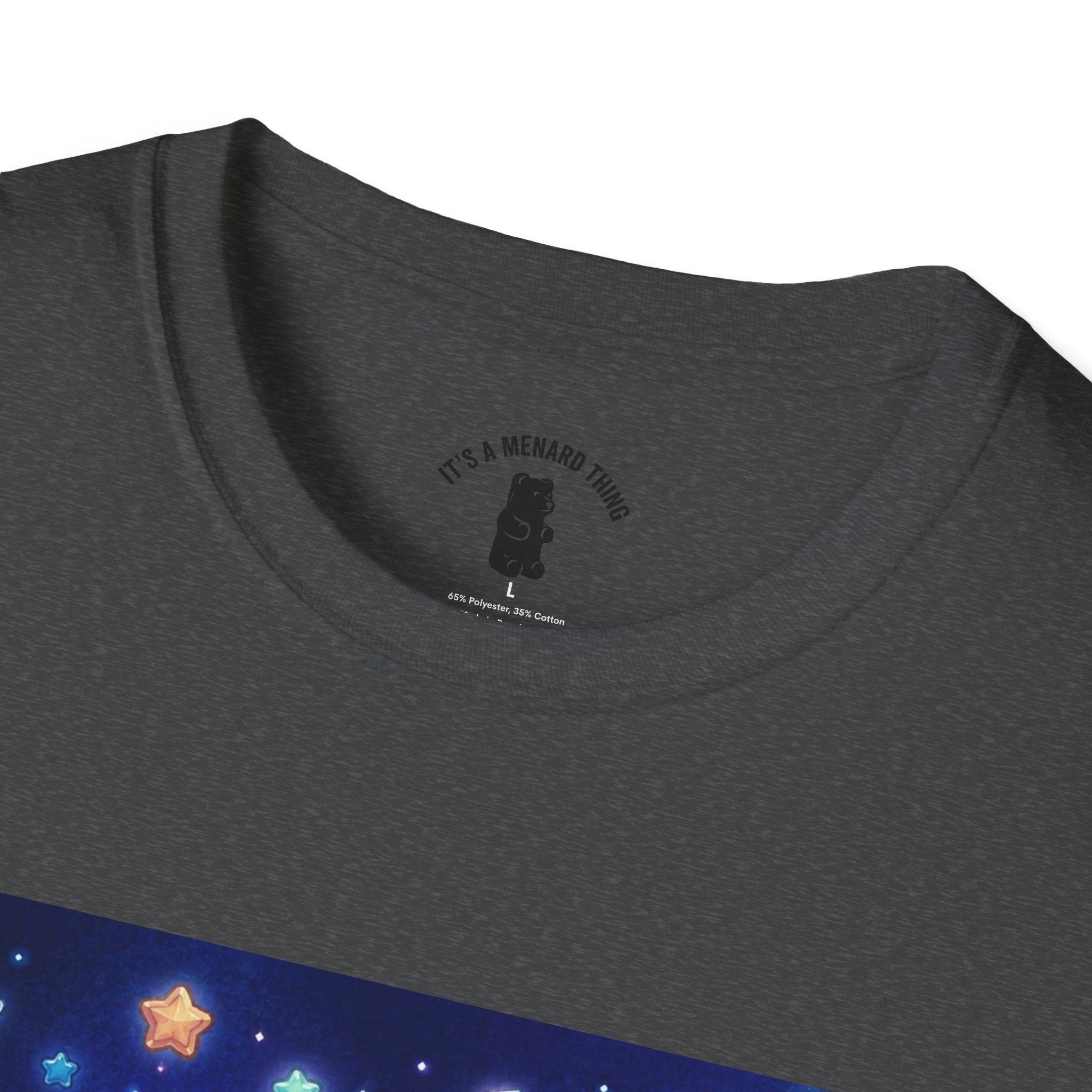 Lets Nap with Pluto, Teal Crystal Blue Gooey Gummy Bear- Kawaii Graphic T-Shirt