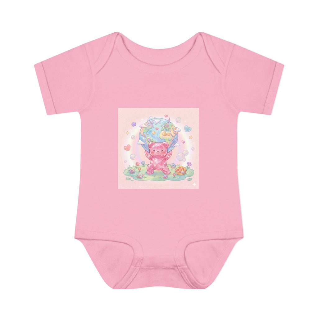 Infant Bodysuit — World Atlas Gummy bear Design