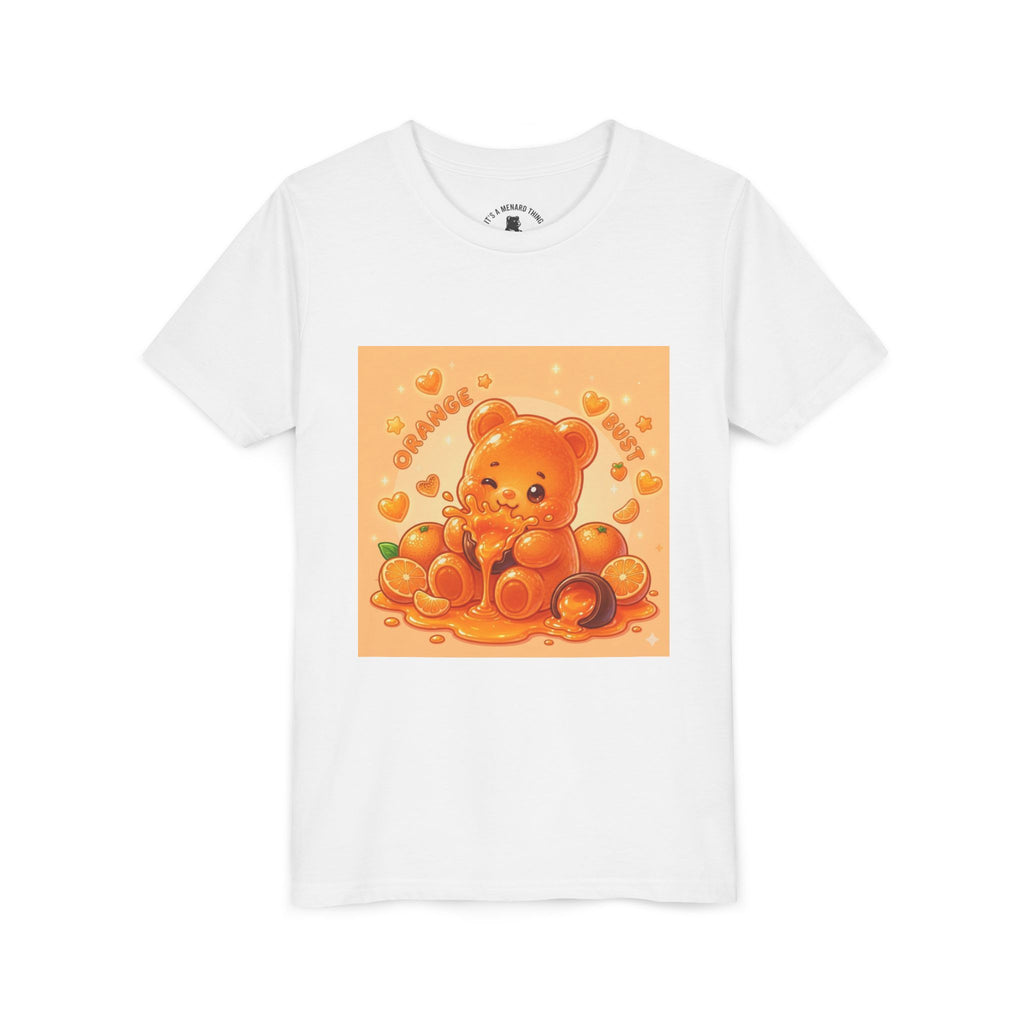Gooey Orange Gummy Bear Graphic Tee for Kids