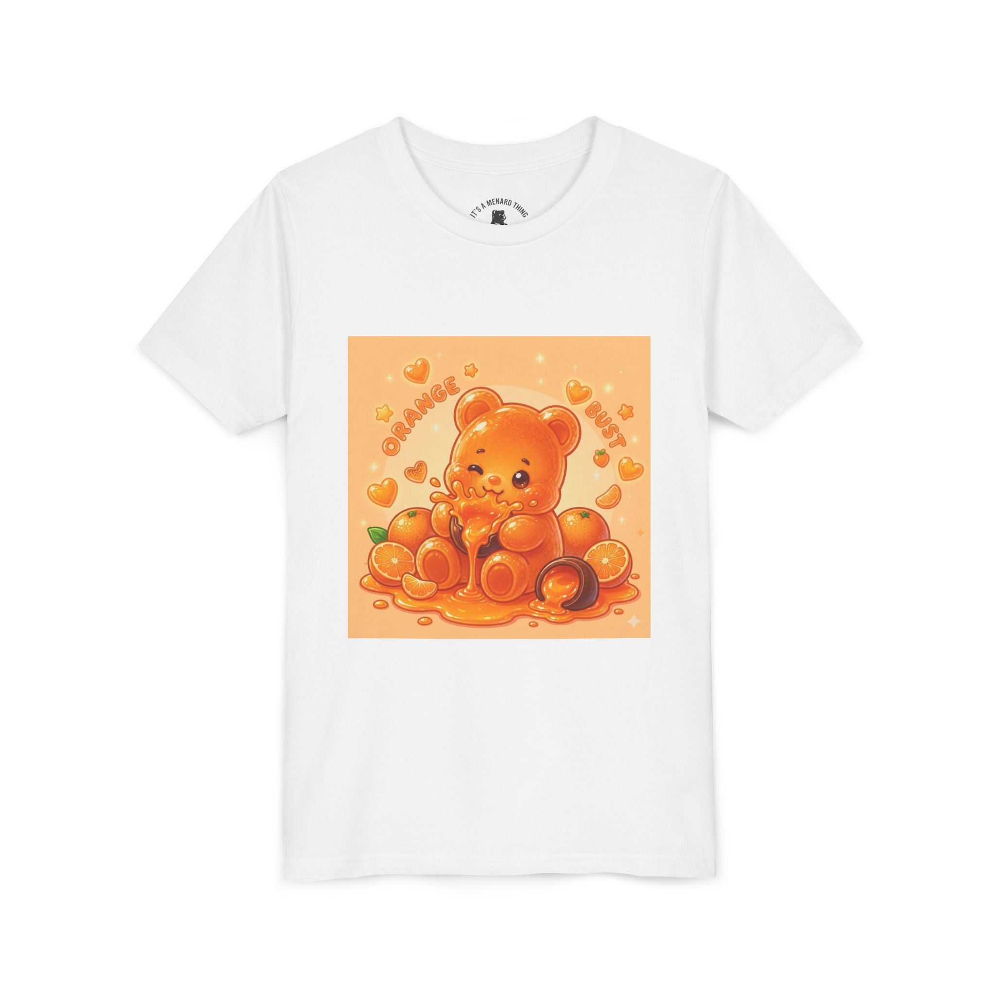 Gooey Orange Gummy Bear Graphic Tee for Kids