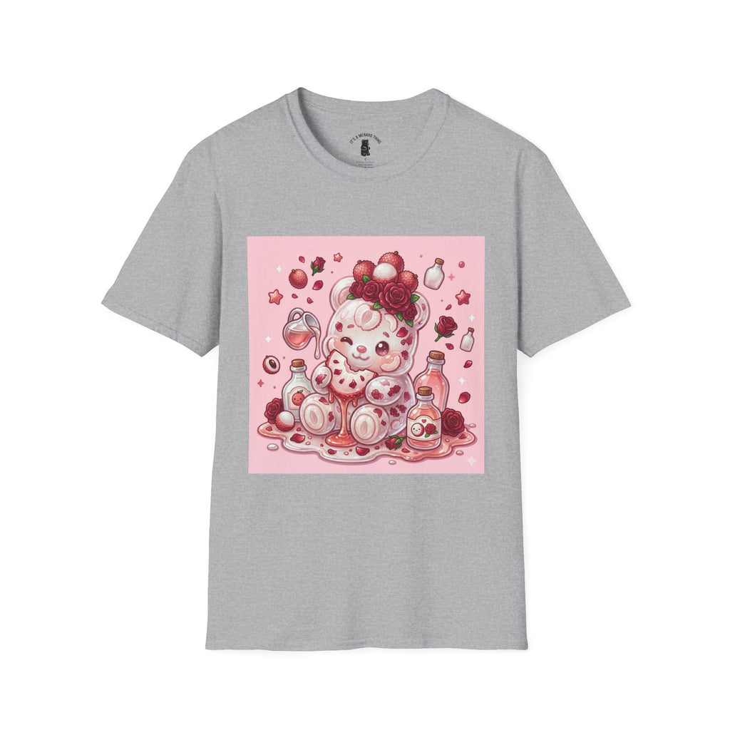 Rose Lychee berry Exotic fruit Gooey Gummy Bear — Kawaii Graphic T-Shirt
