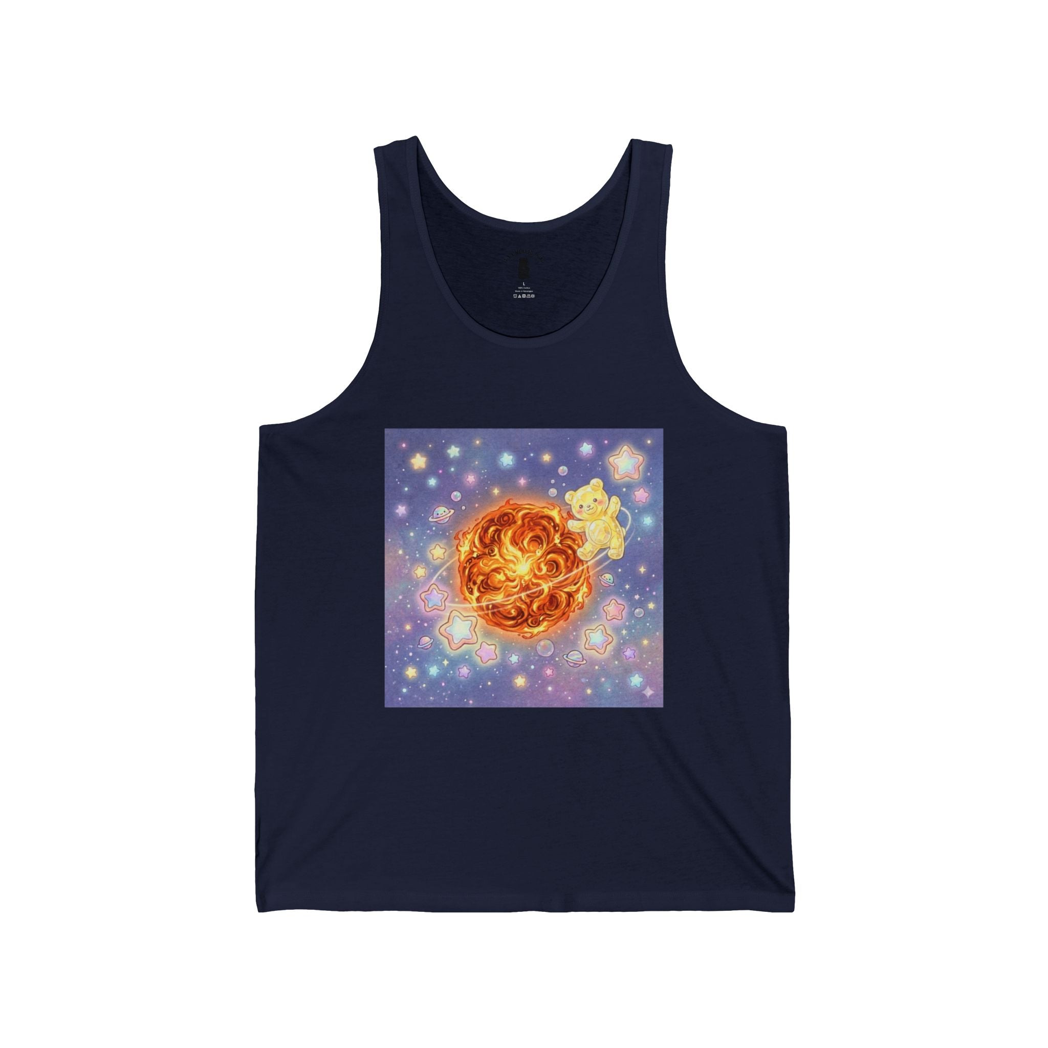 Shimmery Toasty Sun, Yellow Crystal Gooey Gummy Bear— Cute Celestial Summer Tee
