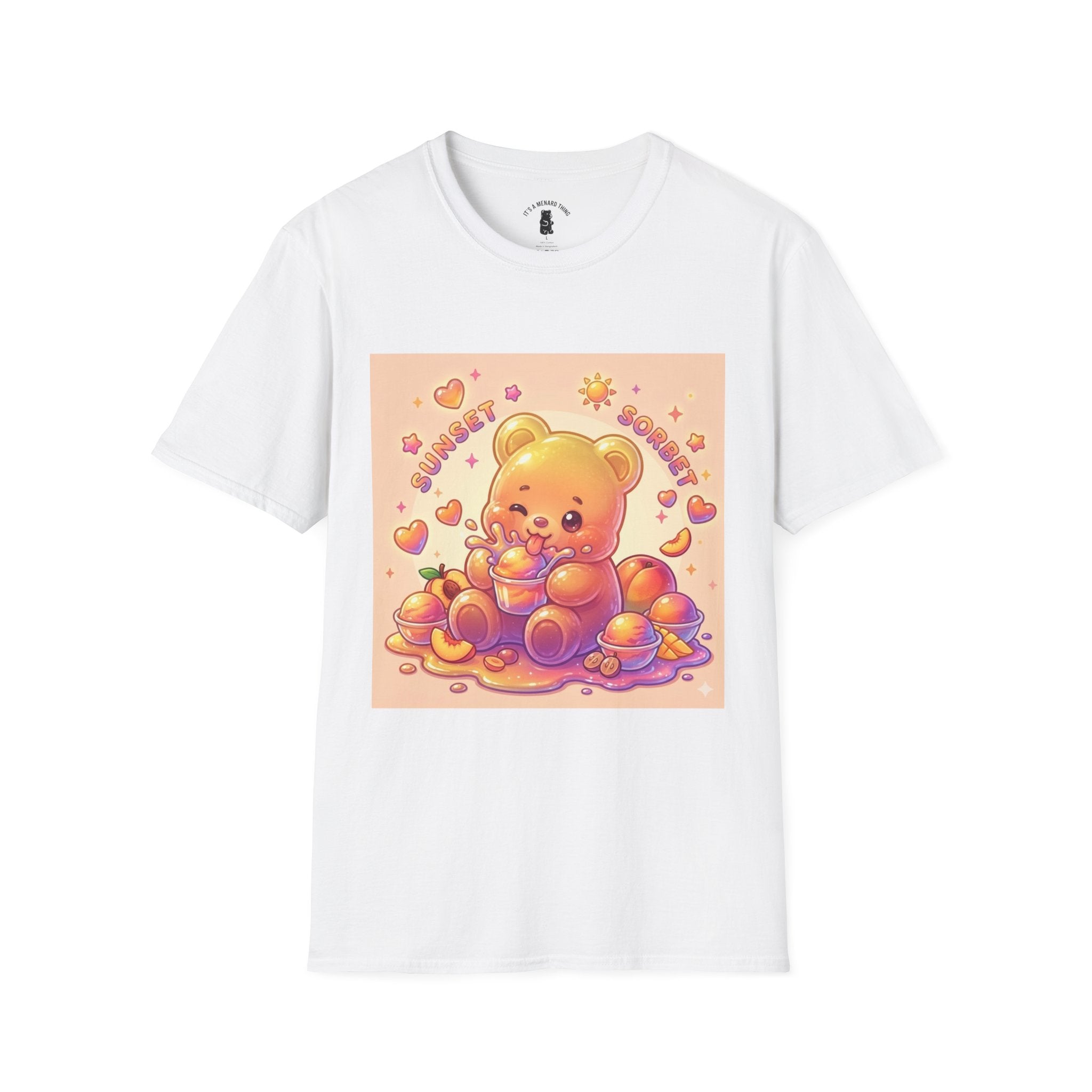 Cute Sunny Sunrise Sorbet Gooey Gummy Bear T-Shirt — Kawaii Graphic Tee