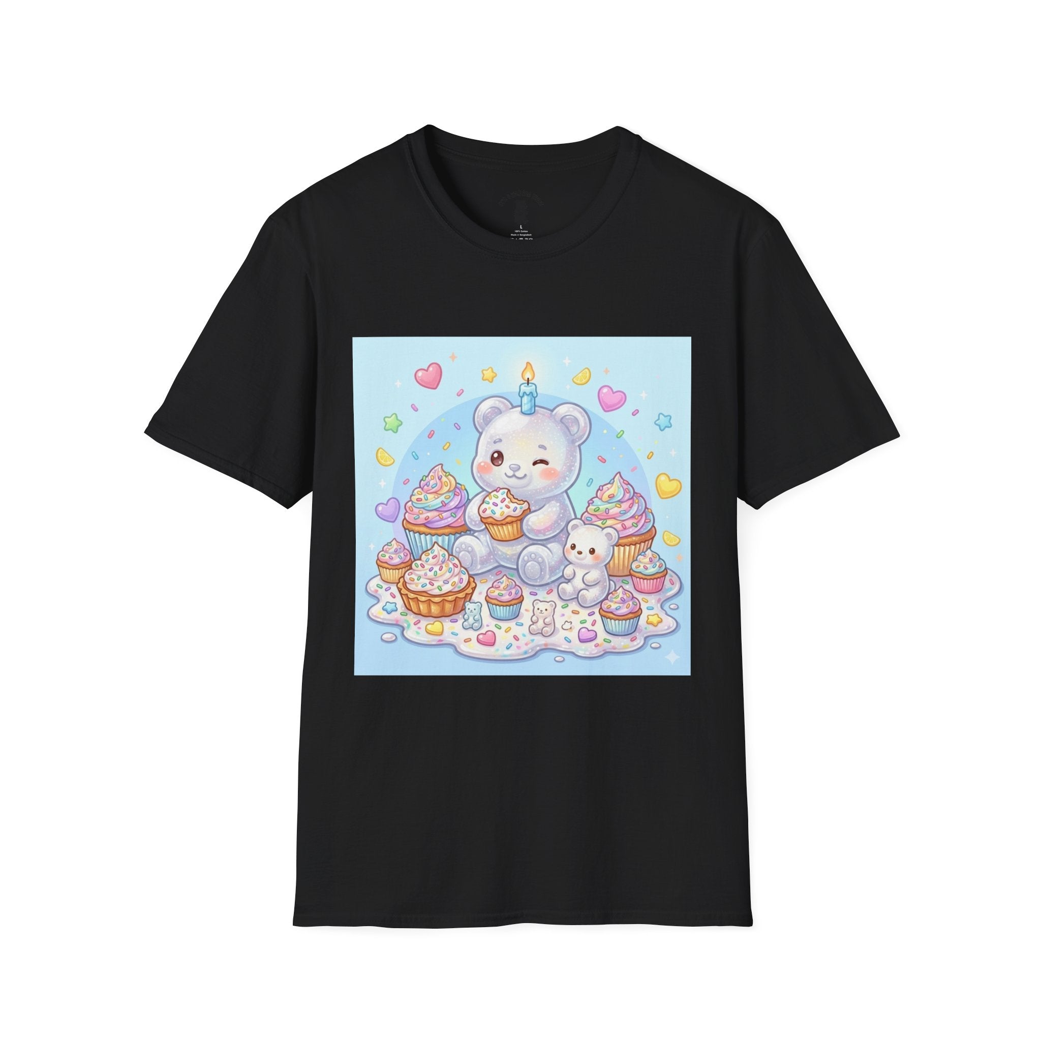 Birthday Cake and Party Gooey Gummy Bear— Kawaii Graphic T-Shirt
