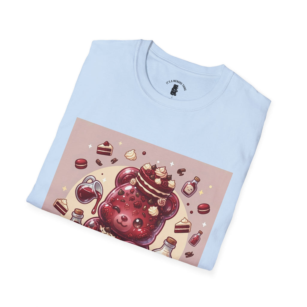Silky Red Velvet Cake & Cream, Exotic Gooey Gummy Bear — Kawaii Graphic T-Shirt