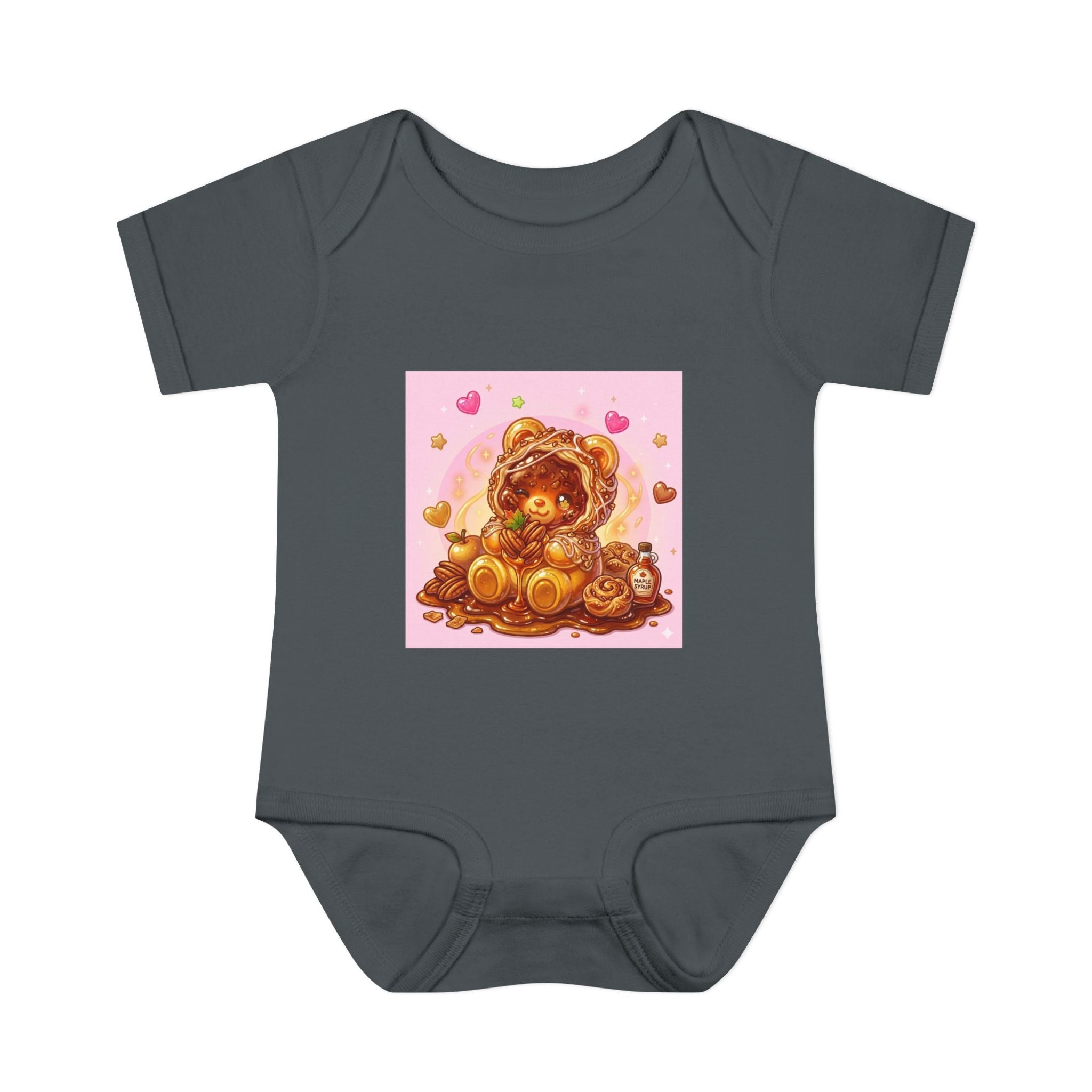 Maple Pecan Danish Gooey Gummy Bear in Puff PJs Baby Onesie
