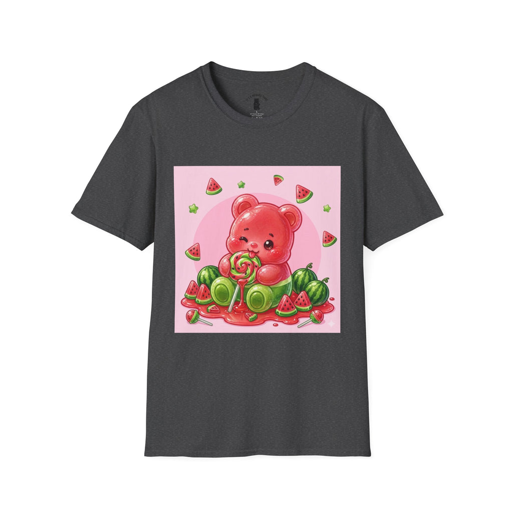 Watermelon Lollipop Gooey Gummy Bear T-Shirt — Kawaii Fruit Graphic Tee