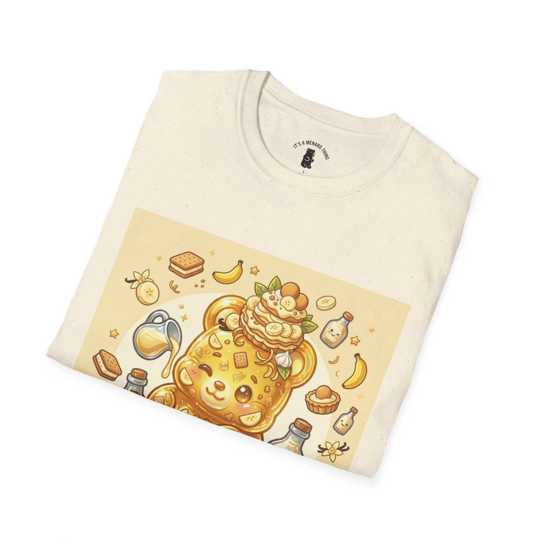 Banana Cream Pudding & Vanilla Cookies, Gooey Gummy Bear — Cute Cartoon T-Shirt